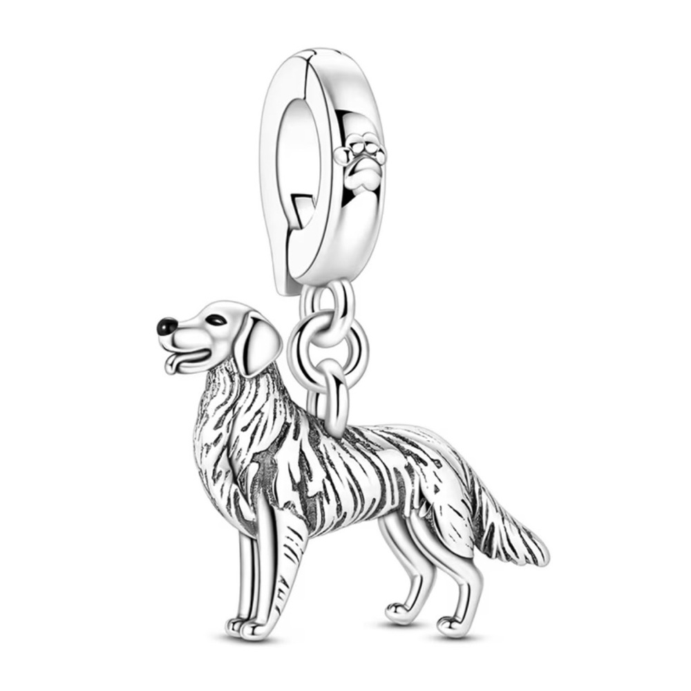 Silver Dog Charm Pendant - Picture 6 of 11